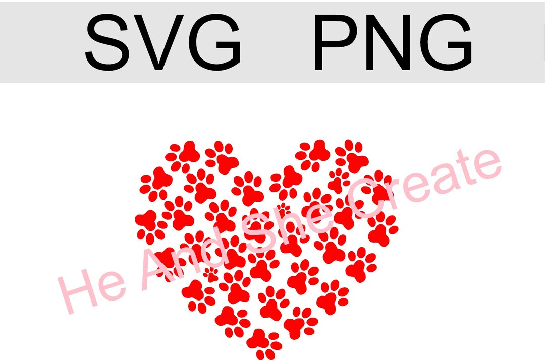Heart Paw Print Stencil DIGITAL Download, SVG, PNG, Dog Paw Stencil - Etsy