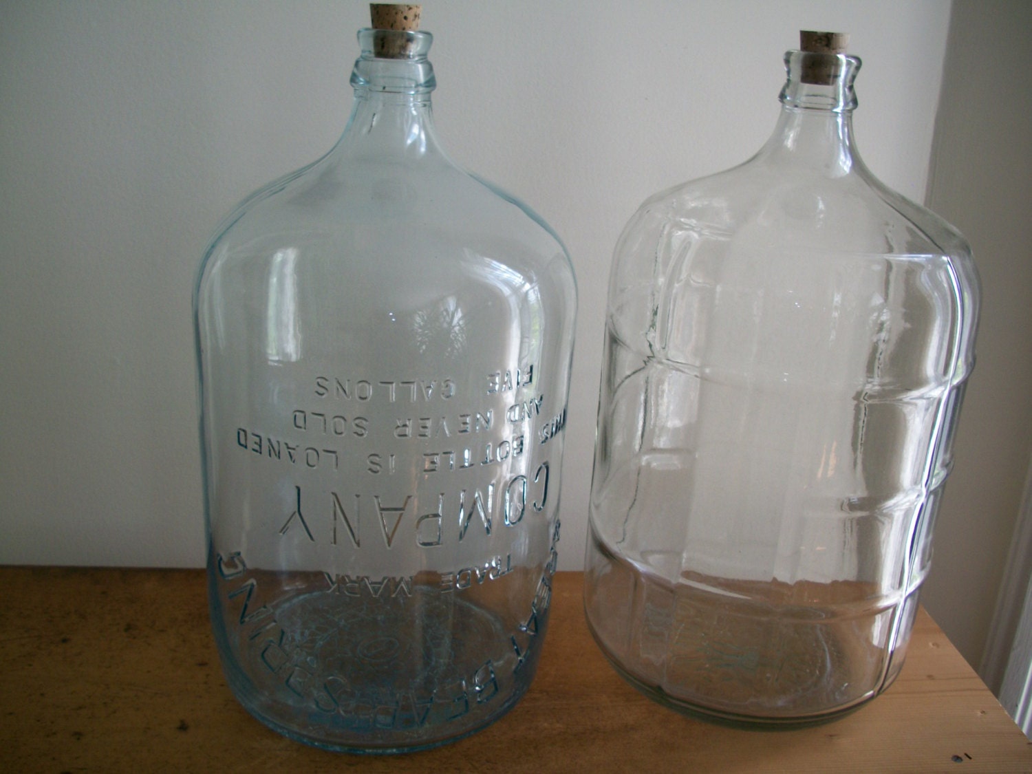 Vintage 5 gallon carboy wine bottle. Etsy