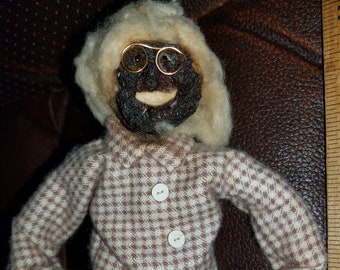 Antique Folk Art Handmade Apple Head Man