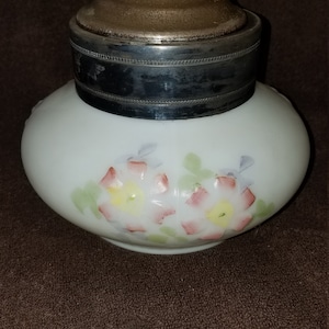 Vintage Glass Flowered Cracker/Biscuit Jar