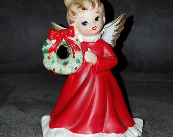 【お気に入り】 Christmas Napco Vintage Angels Etsy - X6964 W/wreath アンティーク雑貨