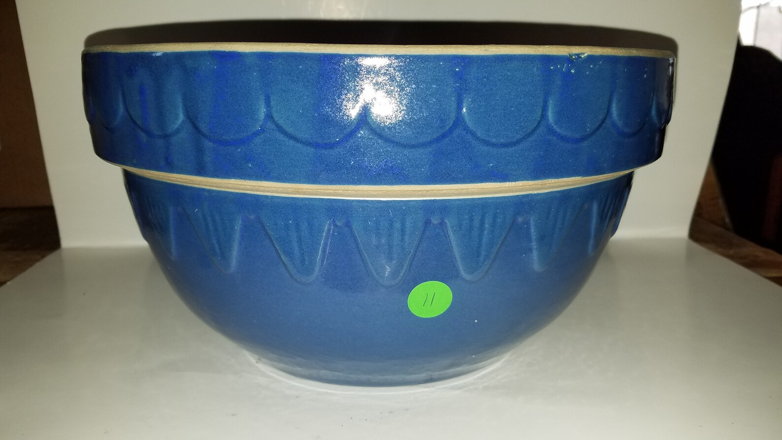 Vintage Blue Bowl Clay City Pottery USA 11 Etsy