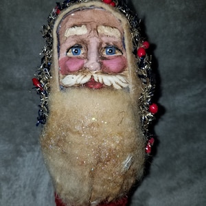 Dresden Style Santa Cone Christmas Ornament