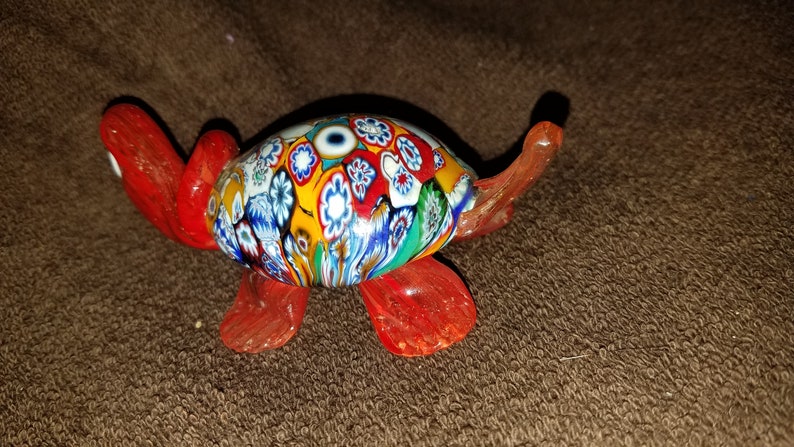 large murano glass turtle