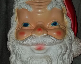 RESERVED FOR LINDA Vintage Empire Giant Santa Face Blow Mold