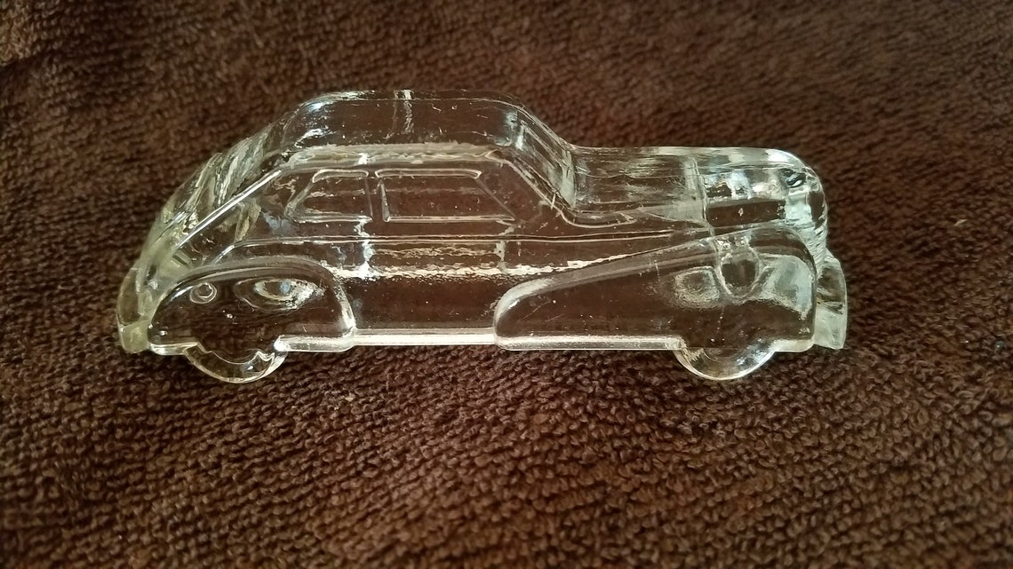 Vintage Glass Car Candy Container Etsy