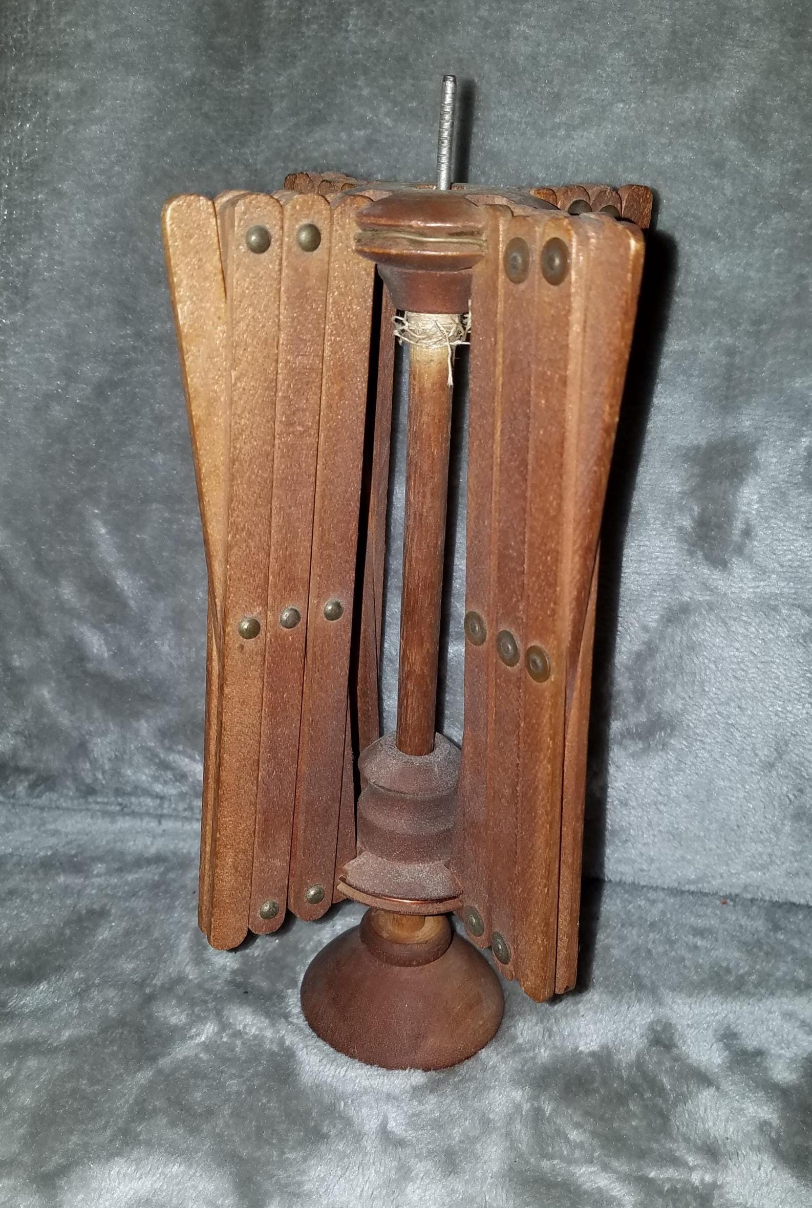 Antique Counter Top Wooden Display Accordion Clothes Drier
