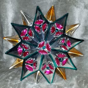 Mexican Punched Tin Star 16 Point 3D Double Sided Ornament
