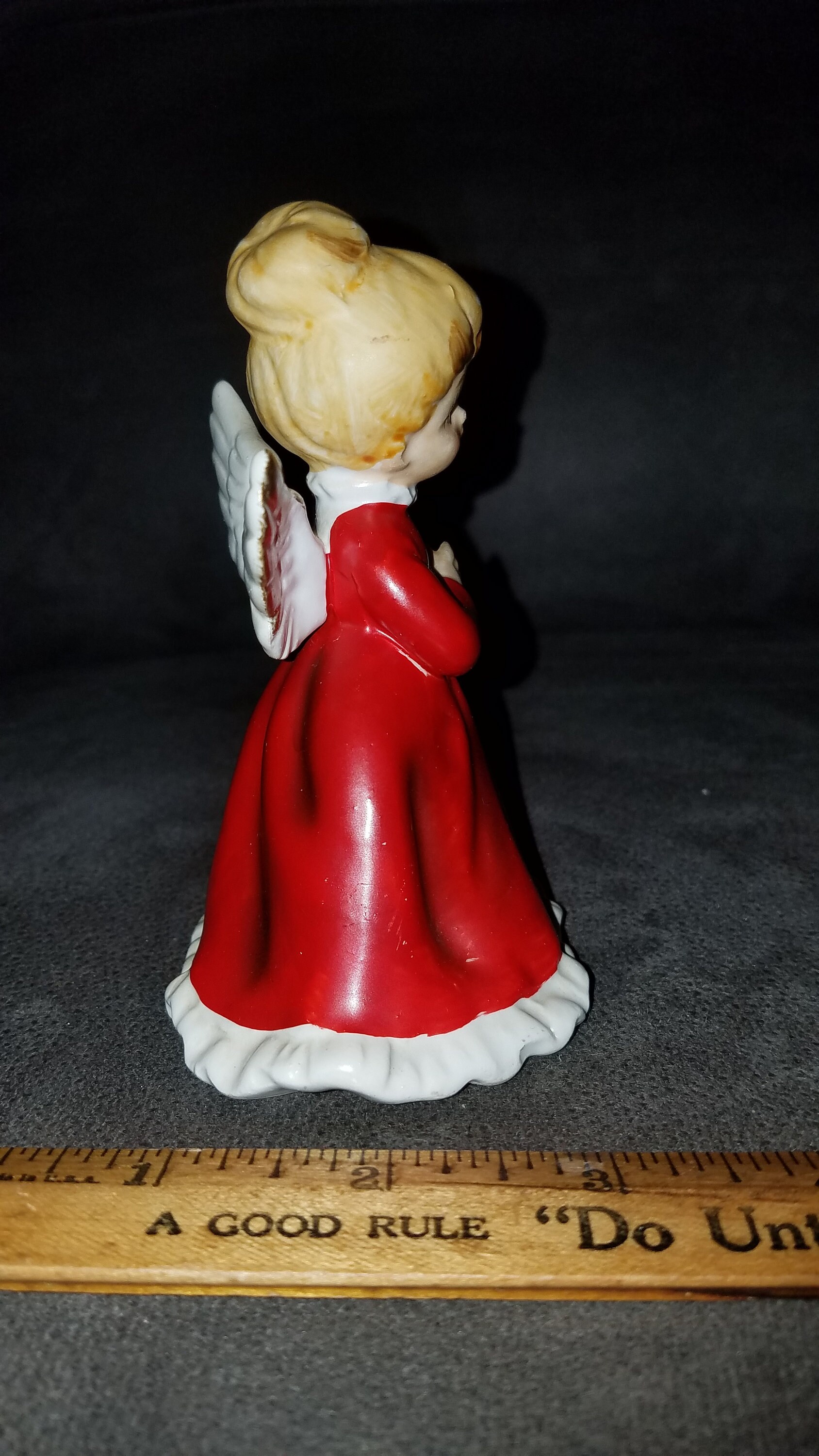 Christmas Angel Red Dress Gift Spaghetti Figurine 5