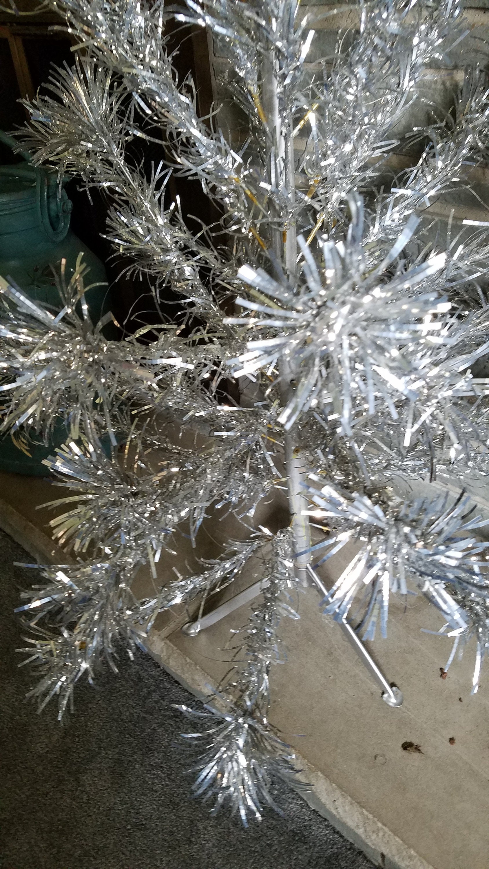 Vintage Sparkler Pom-pom Silver Christmas Tree 4ft. - Etsy Vintage Sparkler Pom-pom Silver Christmas Tree 4ft. - Etsy