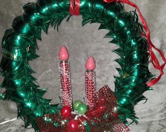Vintage Christmas Mirostar Wreath 15"
