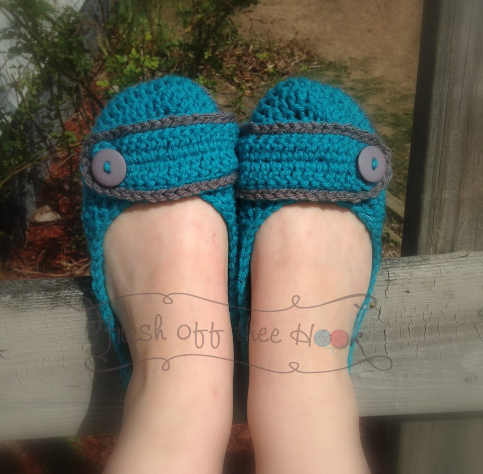 crochet womens ballet flat house slippers sizes 5-10 made to order any color