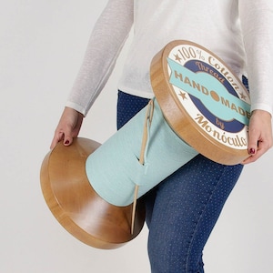 Handmade Wooden Thread Spool Stool - Rustic Home Decor