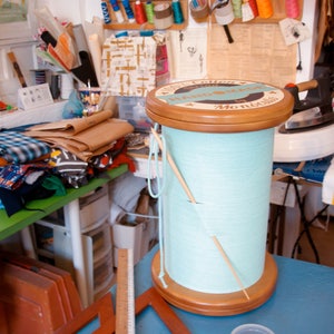 Giant spool stool for workshop decor 16 colors image 4