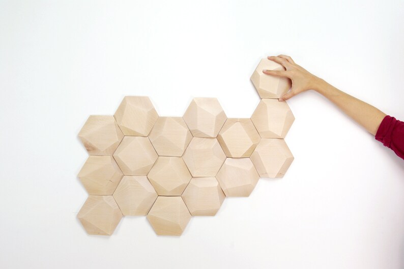 Nursery Minimal Wood Wall Art 24 Tiles Set Etsy