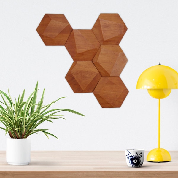 Decoración de madera | Ideas para decorar la pared, módulos de madera, decoración mural, mural de madera, piezas de madera para pared