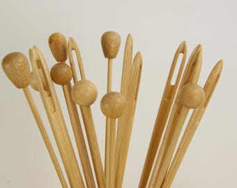 Reuze houten naald | Set van 3 naalden
