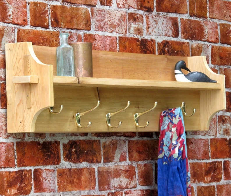 Rustic Coat Rack Wall Shelf Plans Railroad Spike Coat Hook Etsy