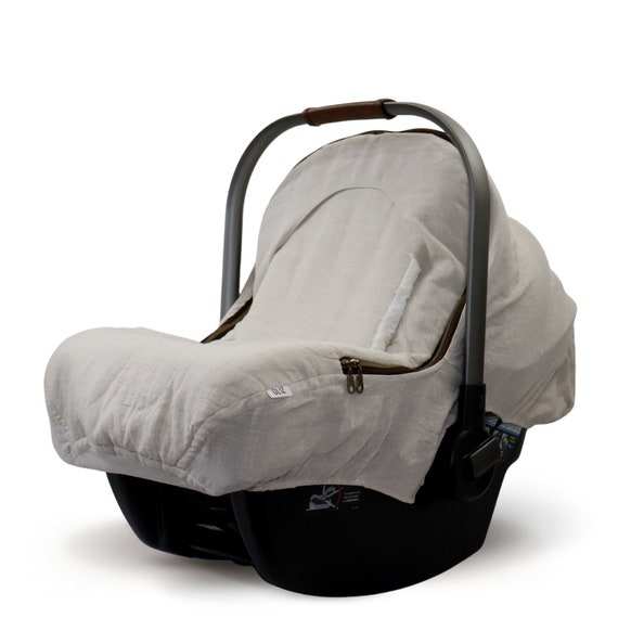 Organic Cooling Infant Car Seat Flax Inserts & Linen Covers