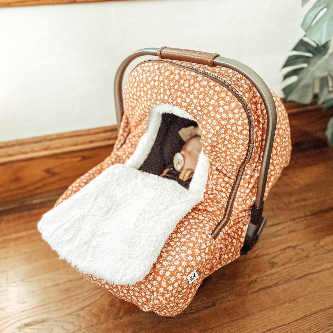 Designer Collection - Winter Baby Car Seat Cover - Etsy