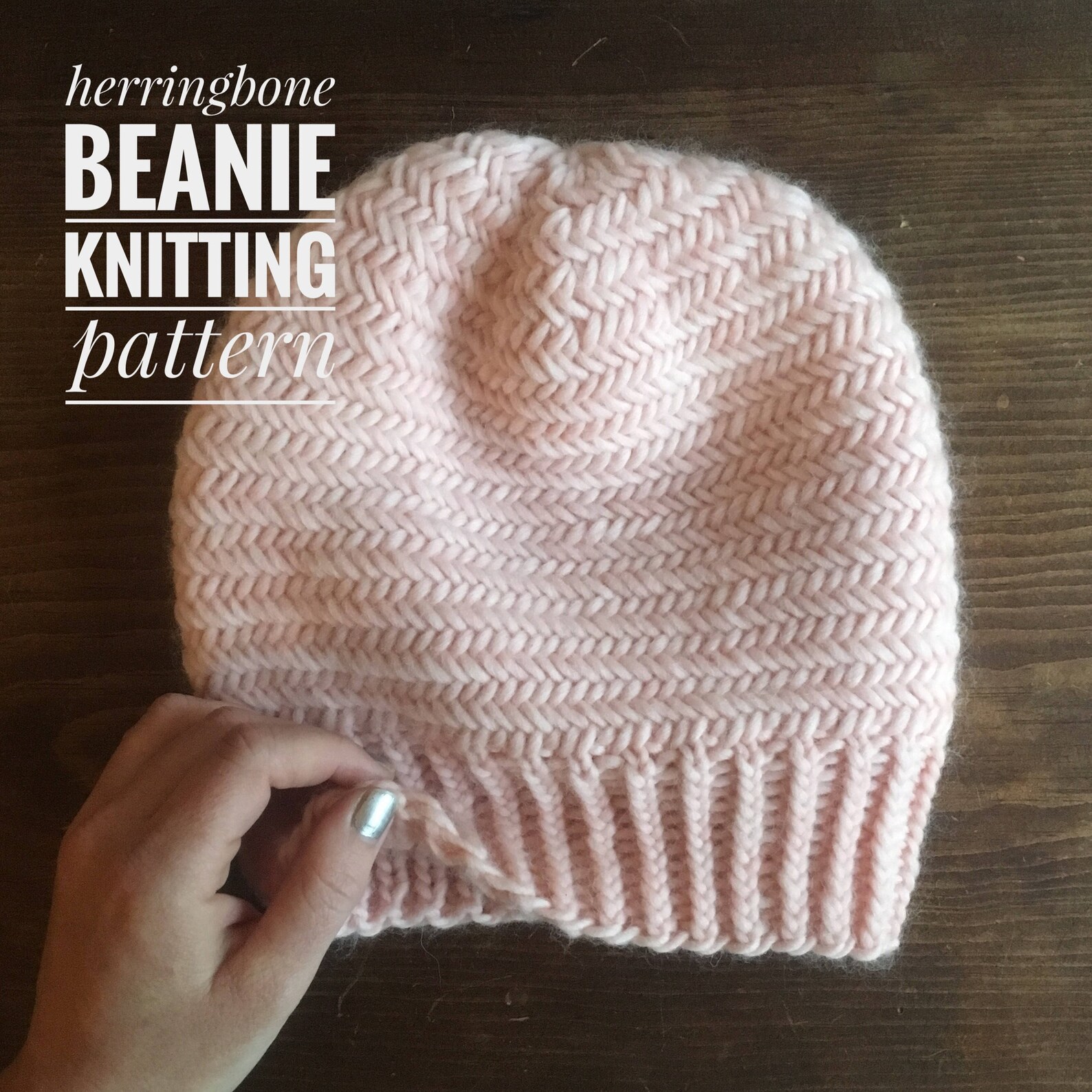 KNITTING PATTERN Herringbone Beanie Etsy
