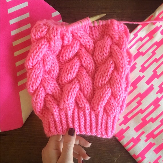 Knitting Pattern Braided Cable Beanie