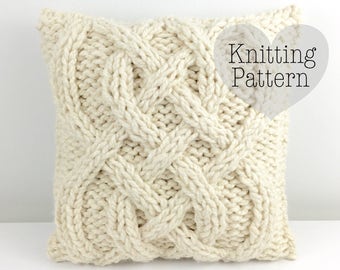 KNITTING PATTERN: Braveheart Cable Pillow