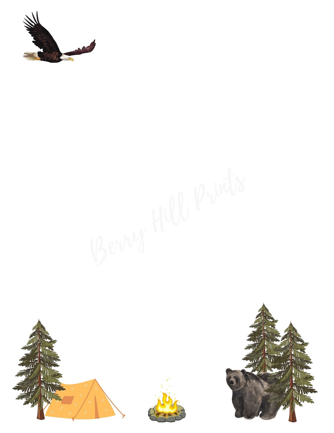 Camp Stationary Camp Printable Printable Stationary - Etsy