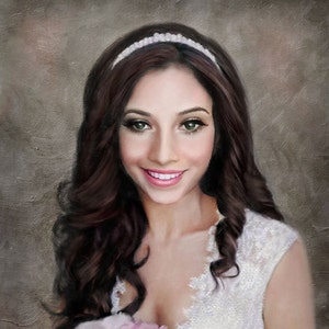 Custom Portrait, Custom Lady Portrait, Bride Commission, Custom Wedding, Engagement,Anniversary, Personalized Digital Painting by Artimoment