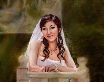 Custom Portrait - Custom Wedding Painting, Engagement Painting, Anniversary Painting, Custom Digital Painting, From your photo