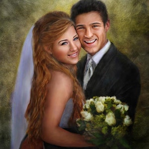 Custom Portrait - Custom Wedding Painting, Engagement Painting, Anniversary Painting, Custom Family Portrait, Couple painting