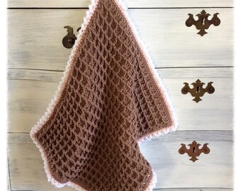 Shabby guest towel, kitchen towel "ISABELLE" crocheted,