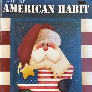 American Habit By ©Sandi Strecker Kountry Keepsakes - Decorative Patriotic Tole Folk Art Painting Book - Designs Projects Acrylic On Wood