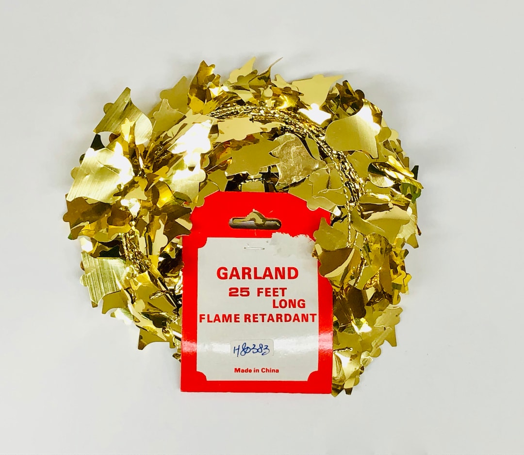 Metallic Gold Bell Garland 25 FT. Flame Retardant Etsy