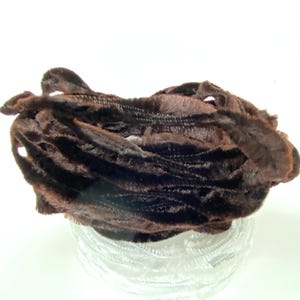Vintage Dark Brown Bump Chenille: 18 Yards, Christmas Craft Supply