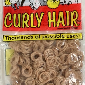 Sandy Blonde Curly Hair™ - One & Only Creations Curly Hair .9 oz -Synthetic Craft, Hair Costumes, Mustaches, Beards, Dolls, Puppets, - NOS