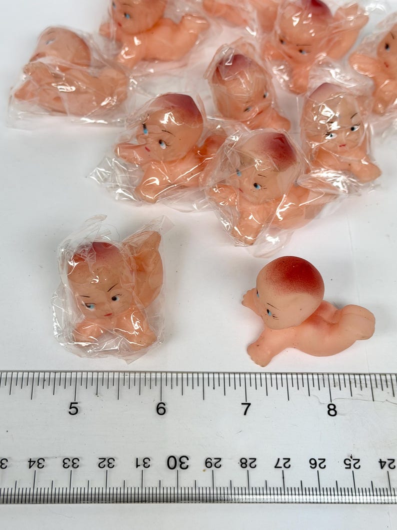 1 Inch Baby Dolls X 12 - Tummy Time Kewpie Style Soft Plastic/rubber - Etsy