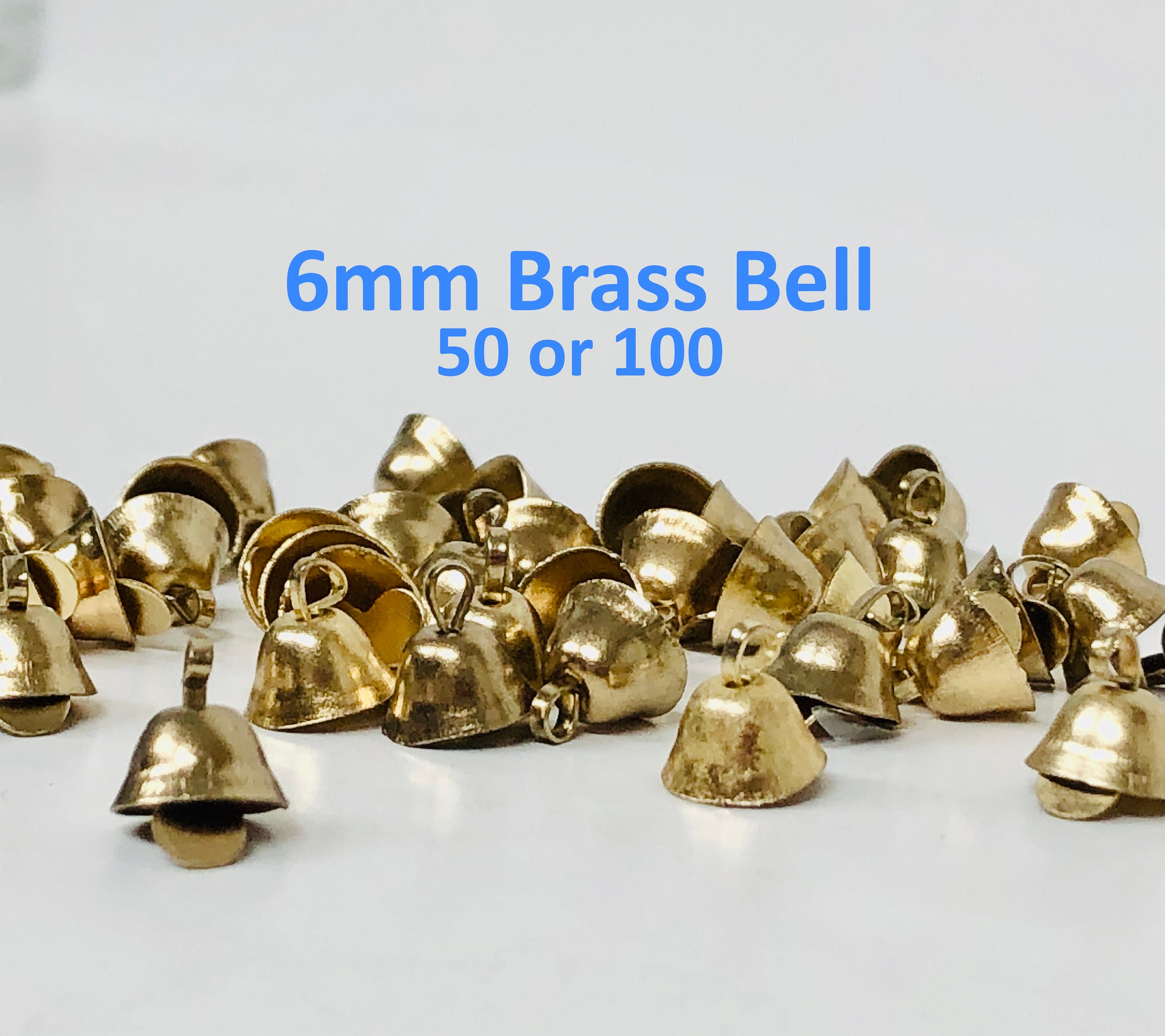 I-MART 100 Pcs Small Christmas Jingle Bells, 1 Inch Bell for DIY Crafts  (Gold)