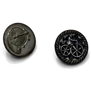 Bouton Ancien Collection – Thème Bicyclette, 27 Mm, Métal – État D'usage, Oxydation Partielle
