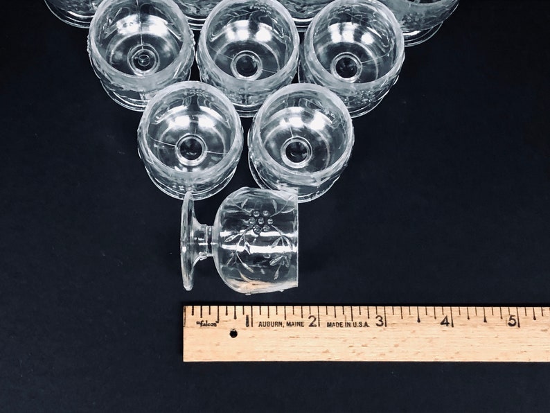 12 Miniature Clear Plastic Glasses Acrylic Barware Novelty Etsy