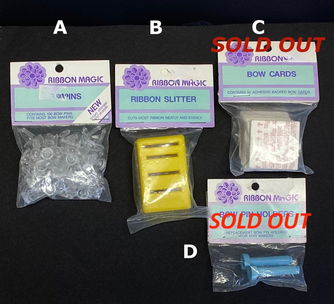 Extra Ribbon Magic Bow Maker Accessories 100 Bow Pins or Ribbon