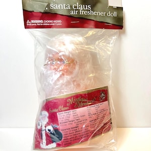6” Santa Claus Air Freshener Doll - Mistletoe Memories Crochet Pattern Included ©1998 Fibre Craft No. 9585 - Christmas Sewing Craft