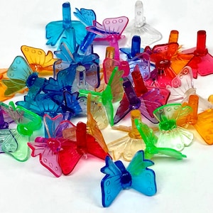 Vintage Ceramic Christmas Tree Light Pegs: Bow Ornament Replacements - 50 pc