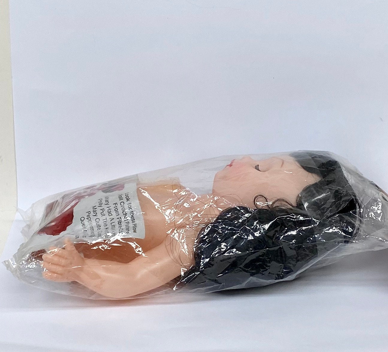 8 Fibre Craft® Pillow Doll Black Hair 1/2 Doll Moving Eyes Etsy