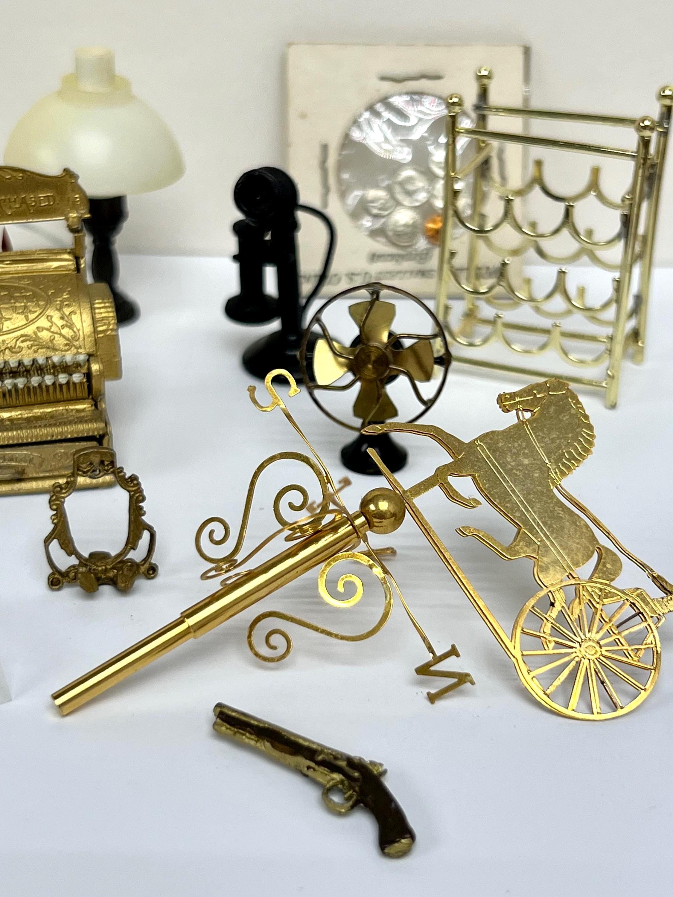 ドールハウス ミニチュア装飾品とアクセサリーセット - 1:12スケール