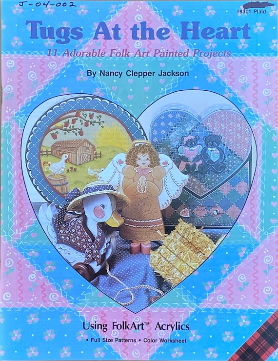 Tugs at the Heart Folk Art Painting Projects Book - Nancy Clapper
