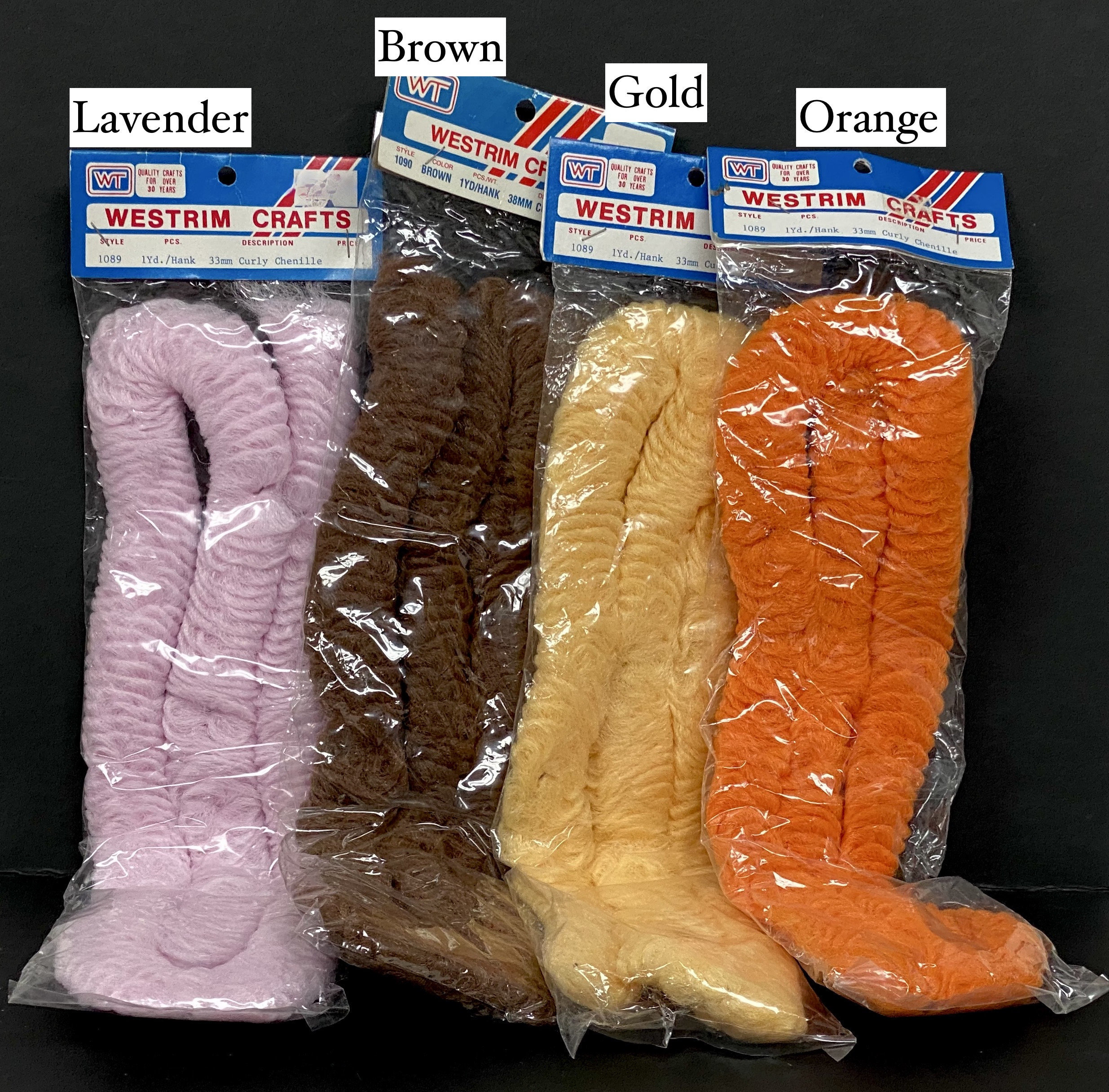 Vintage Curly Chenille 1 Yard/Hank Choose Lavender/Lilac Etsy