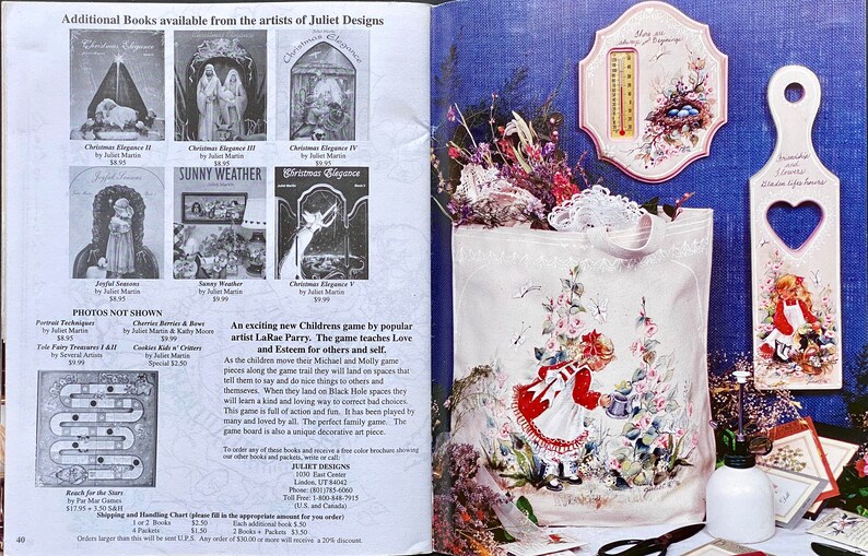 Decorative Tole Painting Projects /& Patterns Granny\u2019s Attic By Juliet Martin \u00a91996 Juliet Designs OOP Nostalgic Keepsake Designs