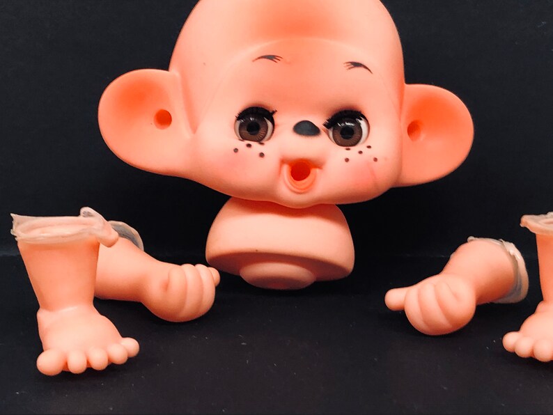 Vintage Bashful Monkey Head Hands and Feet Set Moving | Etsy