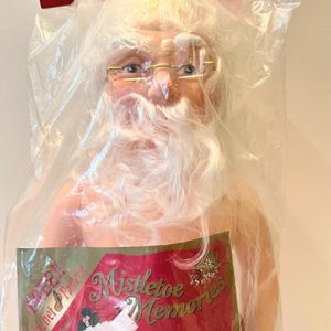 15” Traditional Santa Claus Doll - Mistletoe Memories™ - #9582 ©1998 Fibre Craft®  Crochet Pattern Included - Vintage Christmas Sewing